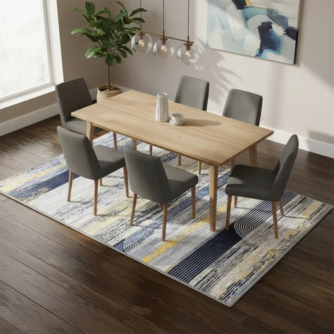 Washable Area Rugs for Living Room, Bedroom & Dining Room – Modern Soft Low Pile Non Slip Carpet – Pet Friendly Waterproof Foldable Rugs for Home