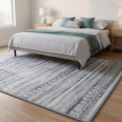 Washable Area Rugs for Living Room, Bedroom & Dining Room – Modern Soft Low Pile Non Slip Carpet – Pet Friendly Waterproof Foldable Rugs for Home