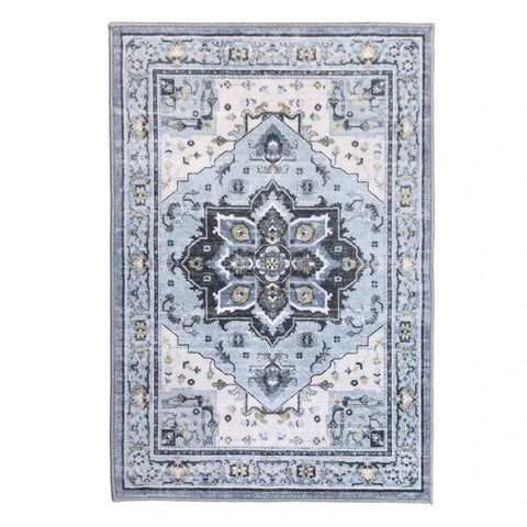 Washable Area Rugs for Living Room, Bedroom & Dining Room – Modern Soft Low Pile Non Slip Carpet – Pet Friendly Waterproof Foldable Rugs for Home