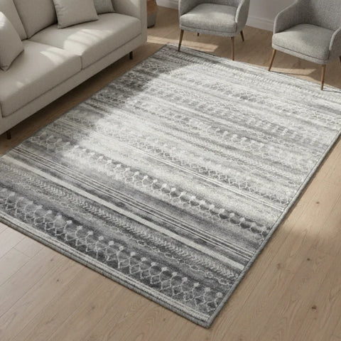 Washable Area Rugs for Living Room, Bedroom & Dining Room – Modern Soft Low Pile Non Slip Carpet – Pet Friendly Waterproof Foldable Rugs for Home